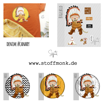 Patch / Aufnäher  - Indianer - Zacken